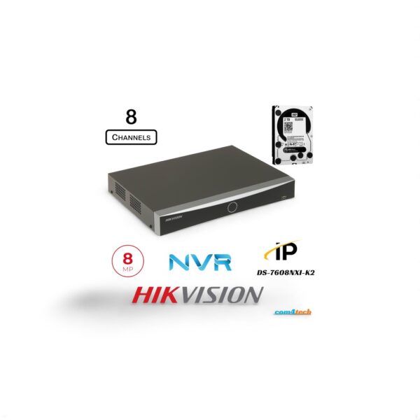 מערכת הקלטה NVR Hikvsion`DS-7608NXI-K2 זיהוי פנים ב-1 ערוצים תמיכה 8 ערוצים דיסק קשיח 2טרהמערכת הקלטה NVRנינגה תקשורת והנדסה בע"מ
