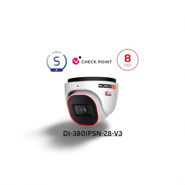 מצלמה כיפה Provision 8Mp  DI-380IPSN-28-V3 2.8mmמצלמות אבטחהנינגה תקשורת והנדסה בע"מ