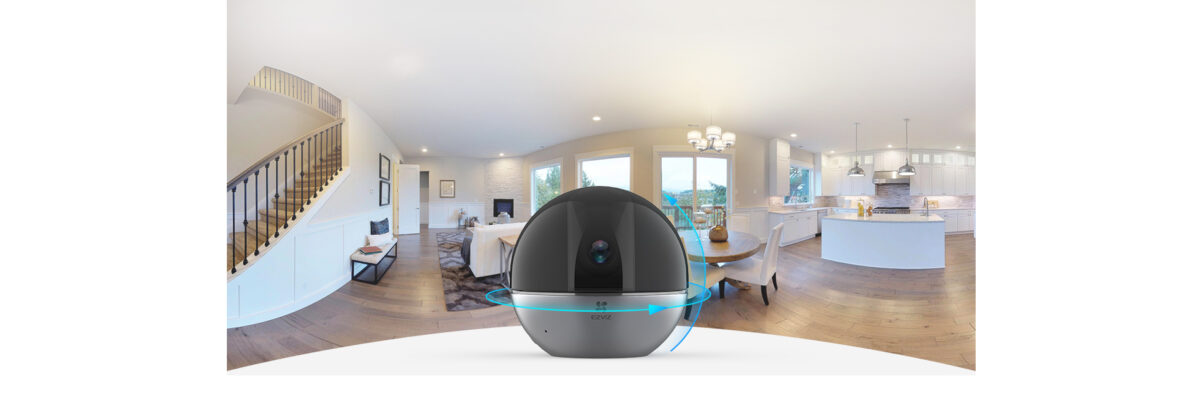 מצלמת אבטחה חכמה EZVIZ C6W פנורמית ומטוייחת 4MP עדשת 4 ממ איכות 2K+ WiFi  נינגה פתרונות תקשורת  נינגה פתרונות תקשורת