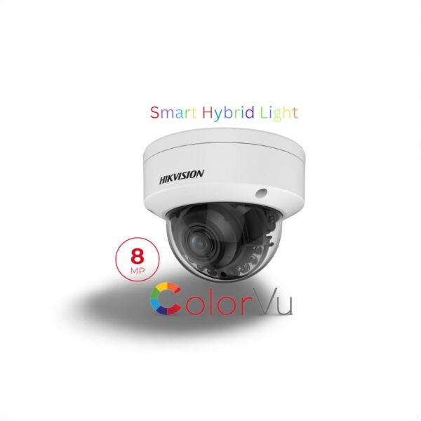 מצלמה כיפה 8Mp  DS-2CD2187G2H-LISU  עד 30 מ' 4k Hikvision Smart Hybrid Light