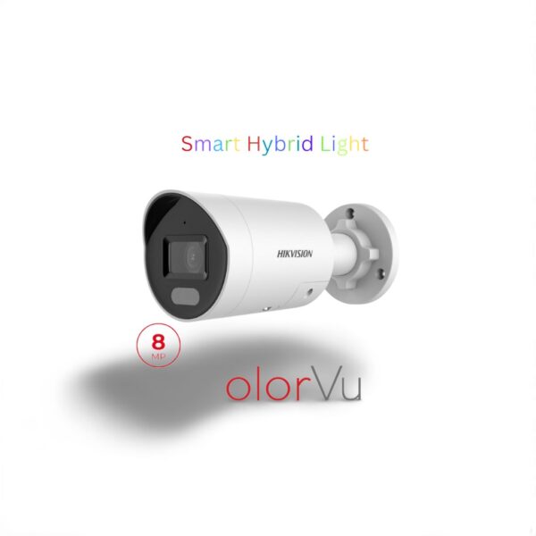 מצלמה צינור Hikvision 8Mp LightSmart Hybrid Light DS-2CD2087G2H-LIU/SL